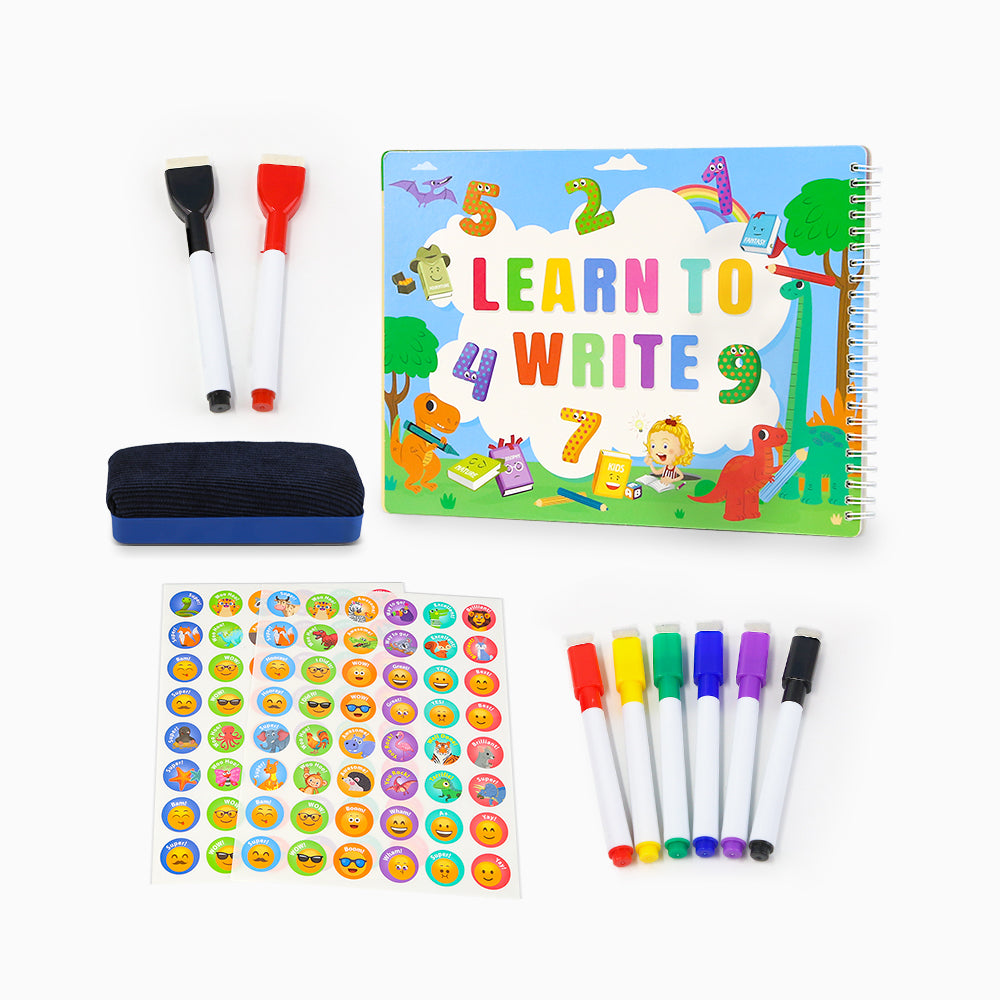 Preschool Learning Activities Handwriting Book, 40 Pages Educational Montessori Toys Tracing Letters Alphabet Toddler Autism Learning Materials for Kids