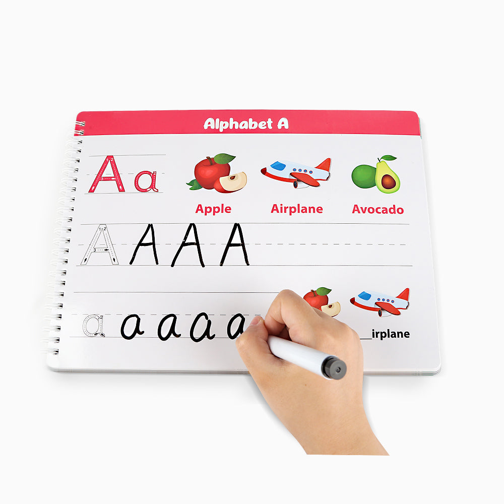 Preschool Learning Activities Handwriting Book, 40 Pages Educational Montessori Toys Tracing Letters Alphabet Toddler Autism Learning Materials for Kids